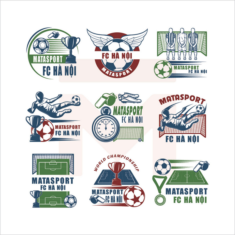 Hình ảnh Bộ sưu tập logo bóng đá MATA Sport mới nhất