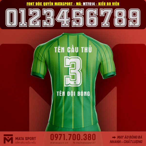 Font Số Áo Bóng Đá Độc Quyền MATASPORT MTF014 2023