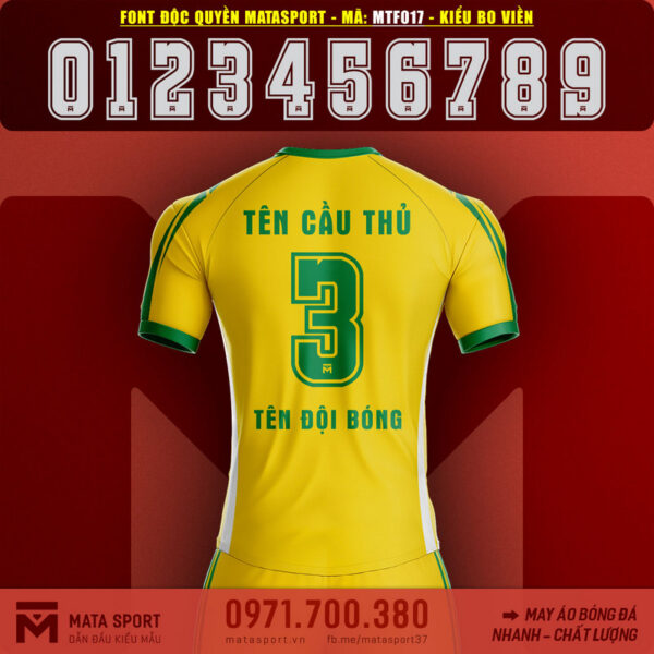 Font số áo bóng đá 2023 đẹp nhất tại shop MATA Sport