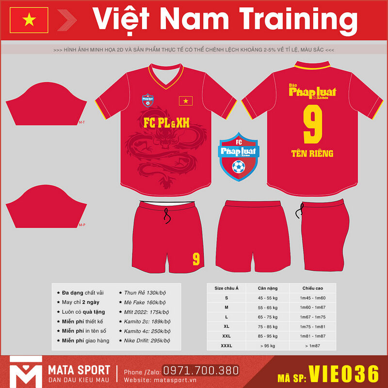 Maket 2D Áo Đội Tuyển Việt Nam VIE036 Training