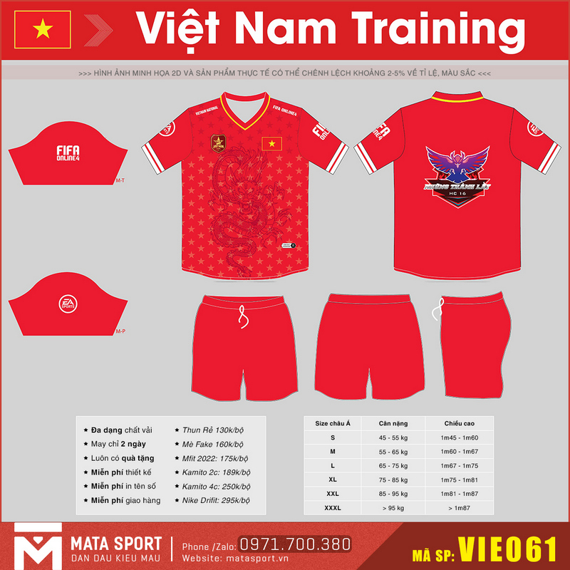 Maket 2D Áo Đội Tuyển Việt Nam VIE061 Training