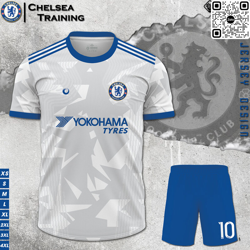 Mẫu áo đá banh clb Chelsea training thiết kế