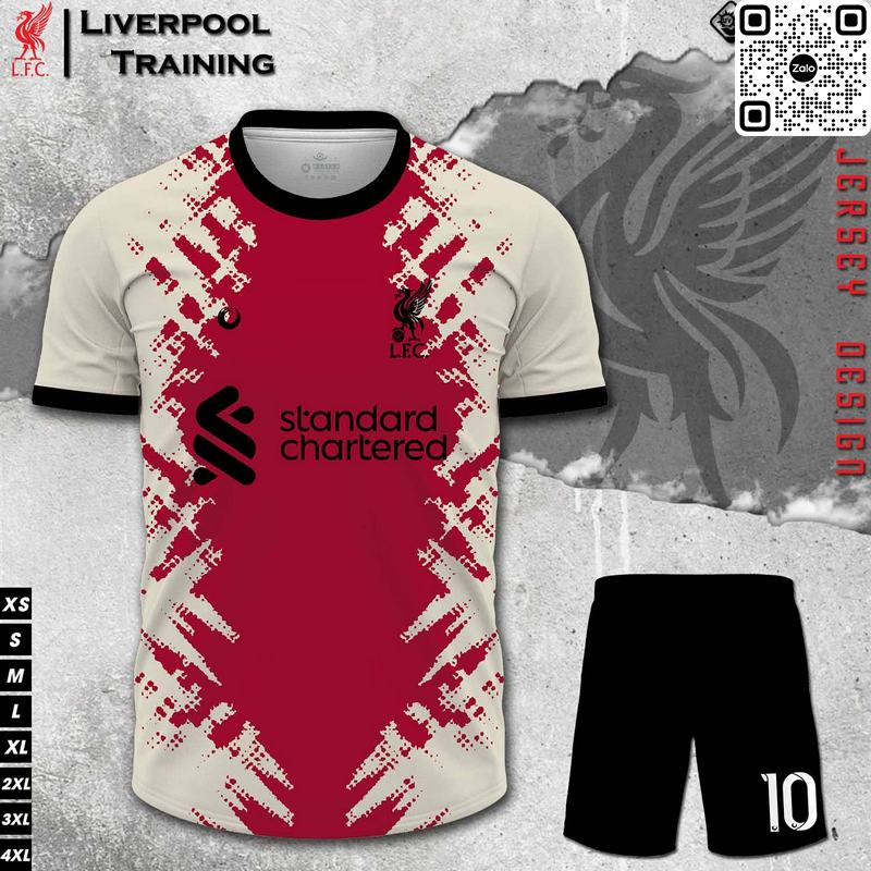 Mẫu áo đấu CLB Liverpool training thiết kế