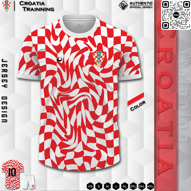 Mẫu áo đá banh đội tuyển Croatia màu đỏ