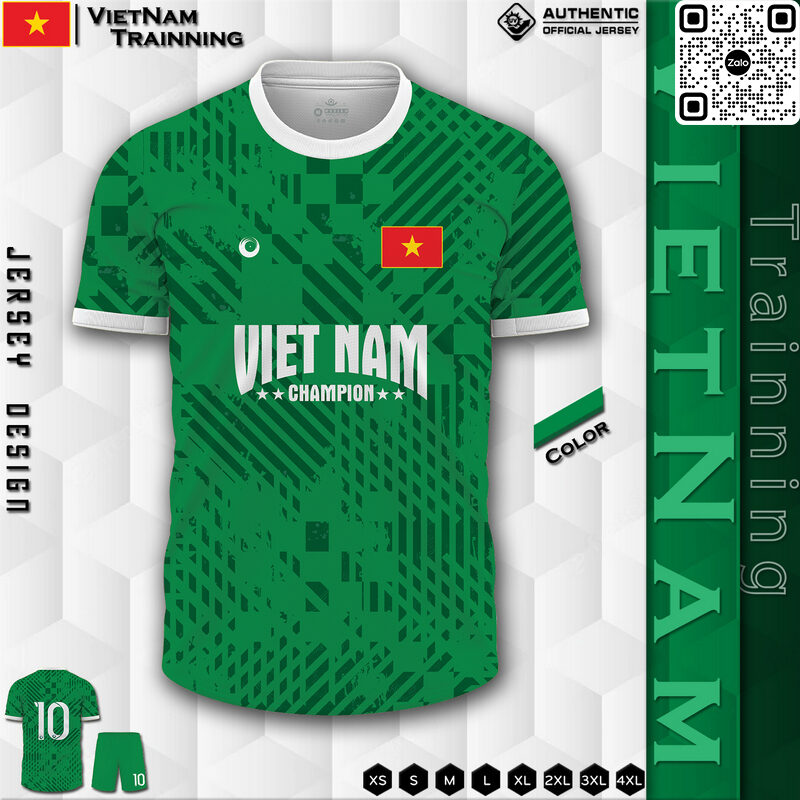 Mẫu áo đấu đội tuyển VietNam training màu xanh két