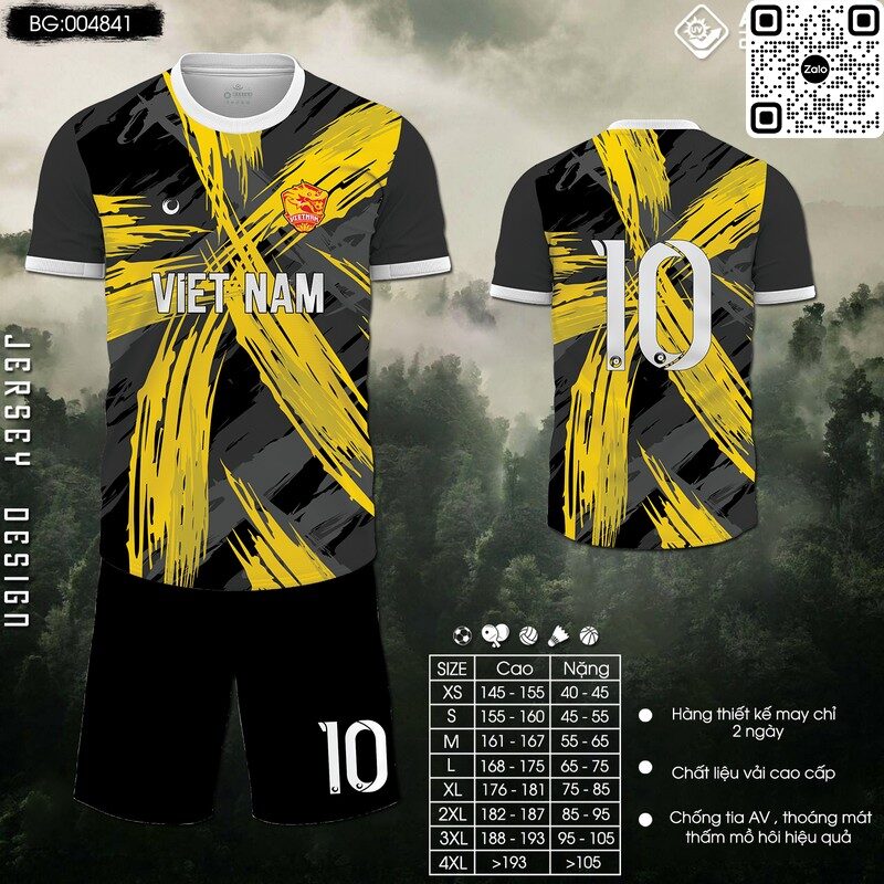 Mẫu áo bóng đá thiết kế mới màu xám phối vàng
