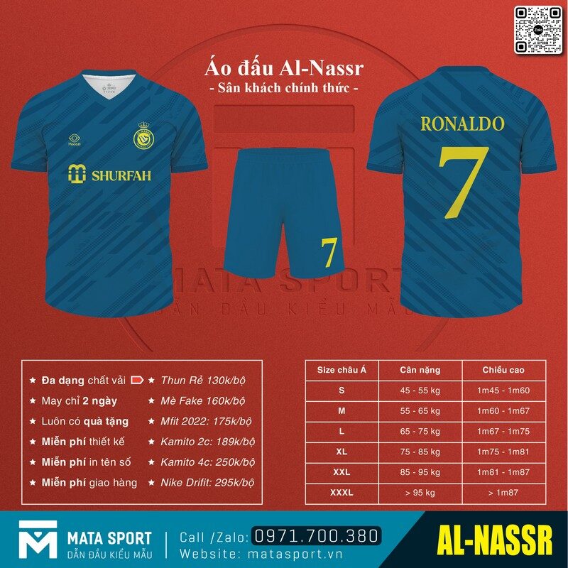 Mẫu áo bóng đá CLB Al-Nassr sân khách