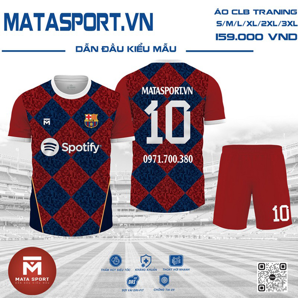 Áo bóng đá thiết kế CLB Barcelona đẹp nhất