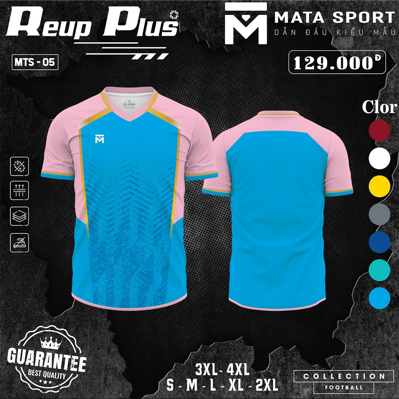 Áo bóng đá Reup Plus 05 thiết kế mới