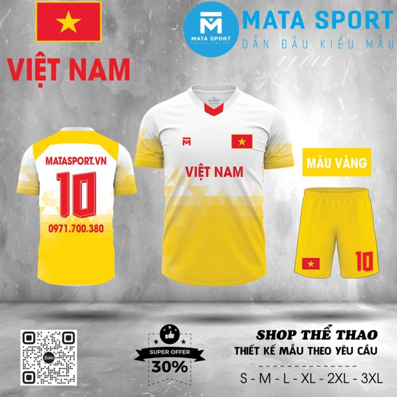 Áo Việt Nam 2024 màu vàng mới